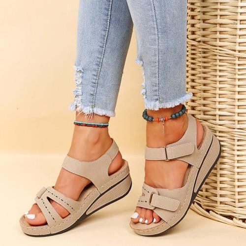 Sandales Orthopédiques Femme Soutien Voûte Plantaire - Fleurs Bout Pincé - Confortables Et Légères
