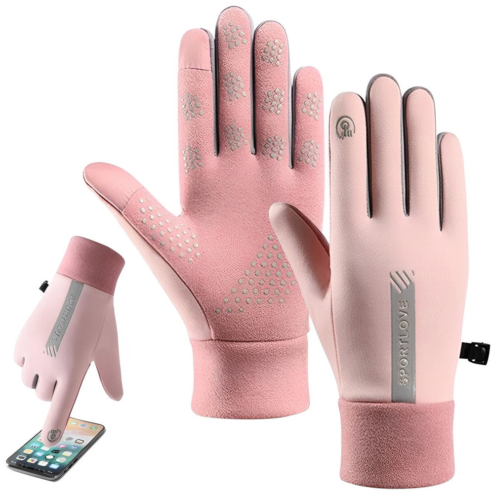 Fjquamitix Gants thermiques pour écran tactile pour homme et femme, gants d' hiver chauds, élastiques, antidérapants, doublure en polaire douce, Noir , L