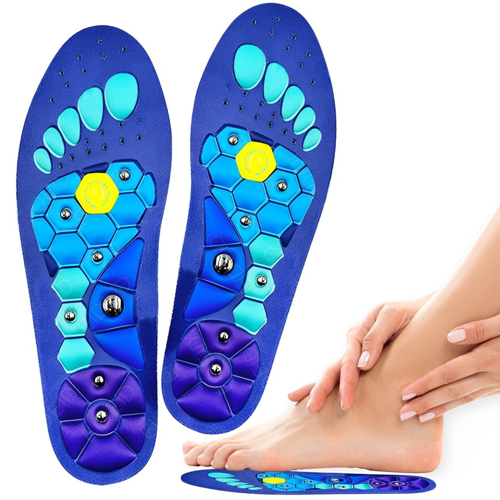 Semelles Magnétiques En Silicone Avec Aimants Hématite - Paire Transparente, Acupression, Neuf