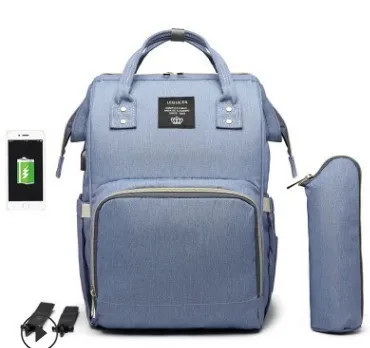 Sac Chauffant Pour Biberon USB Portable - Avec Ouverture à Glissière, Gris Et Jaune, Chauffe Lait Rapidement, Pour Poussette Ou Voyage