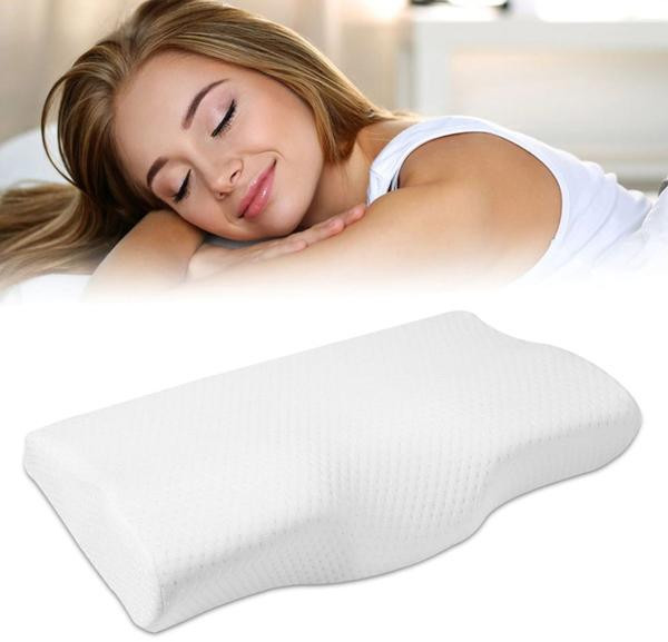 Oreiller orthopédique en mousse à mémoire de forme, anti-ronflement, ergonomique, anti-ronflement, avec fermeture éclair pour soulager les douleurs cervicales avec taie d'oreiller lavable