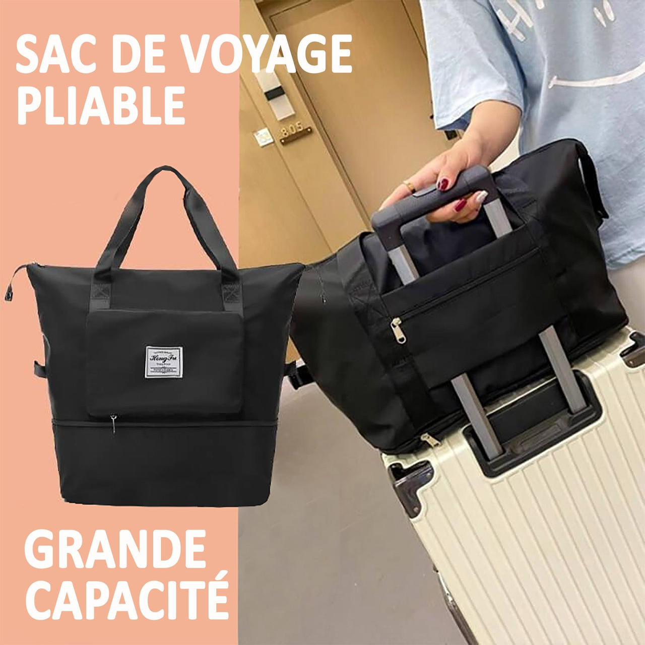 Sac De Voyage Cabine Pour Femme, Grand Et Pliable