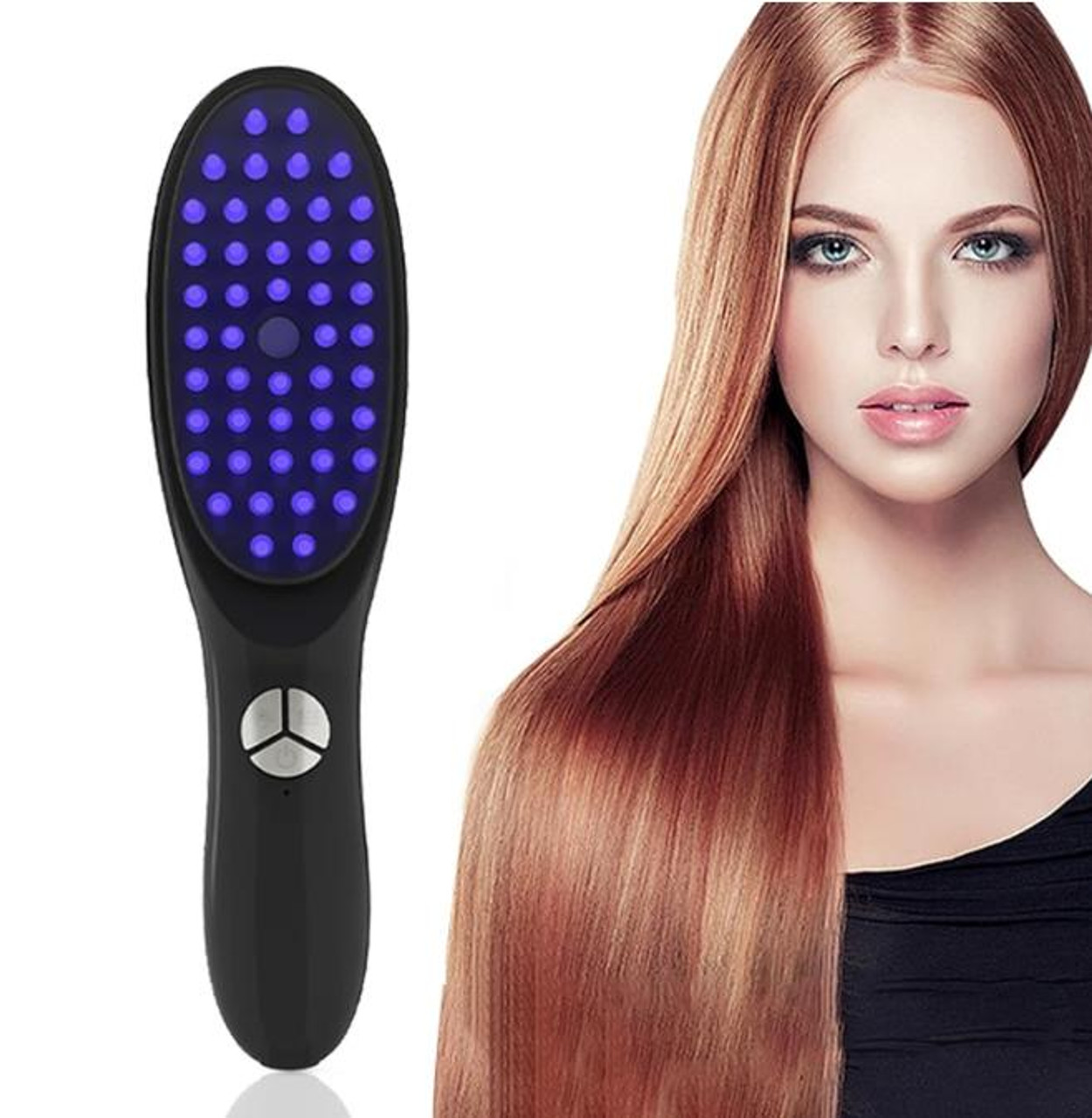 Brosse électrique anti-chute de cheveux, thérapie par la lumière