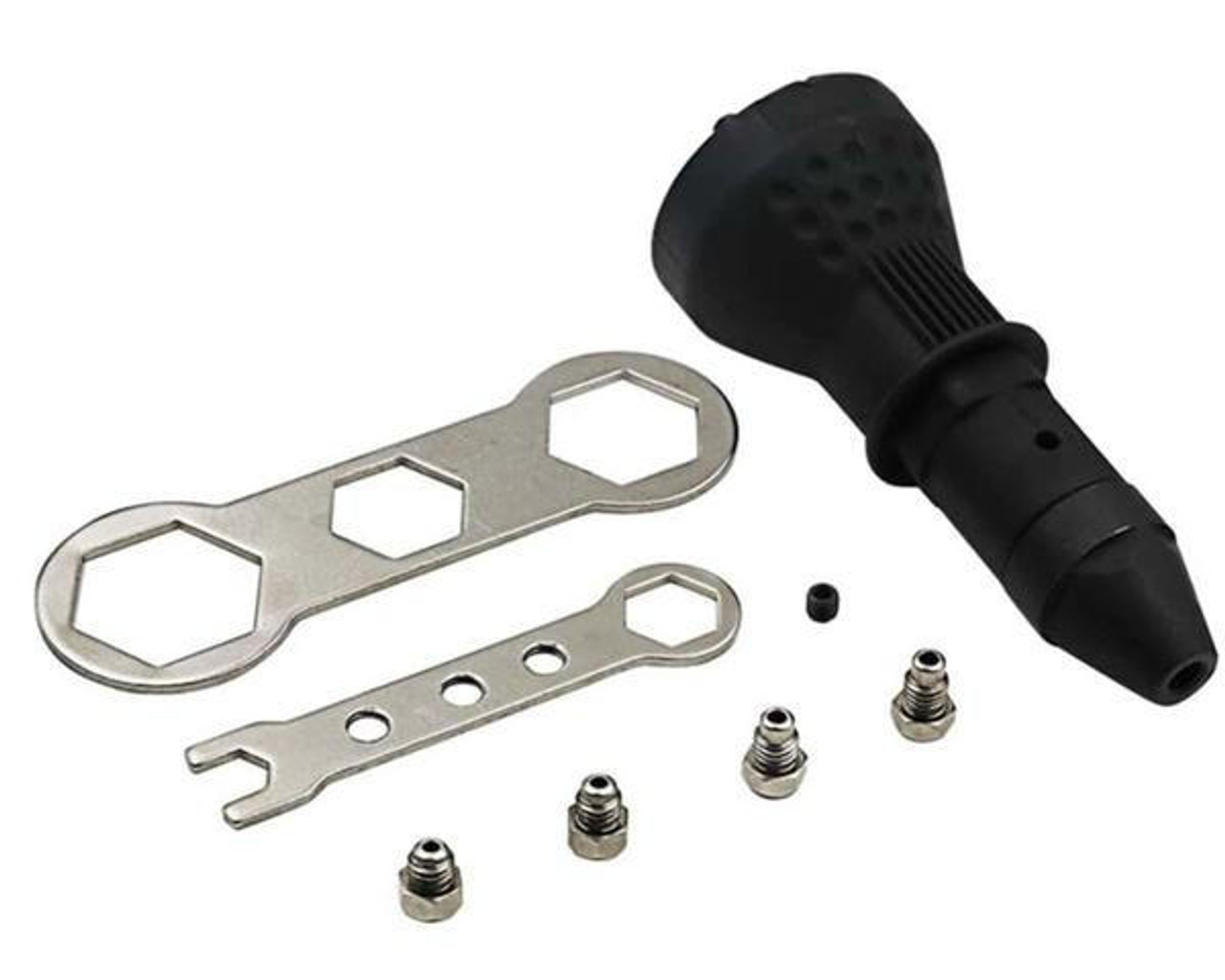 Peggybuy Adaptateur de pistolet à riveter électrique Kit d'outils de  rivetage en fonte d'aluminium Outil à main électrique