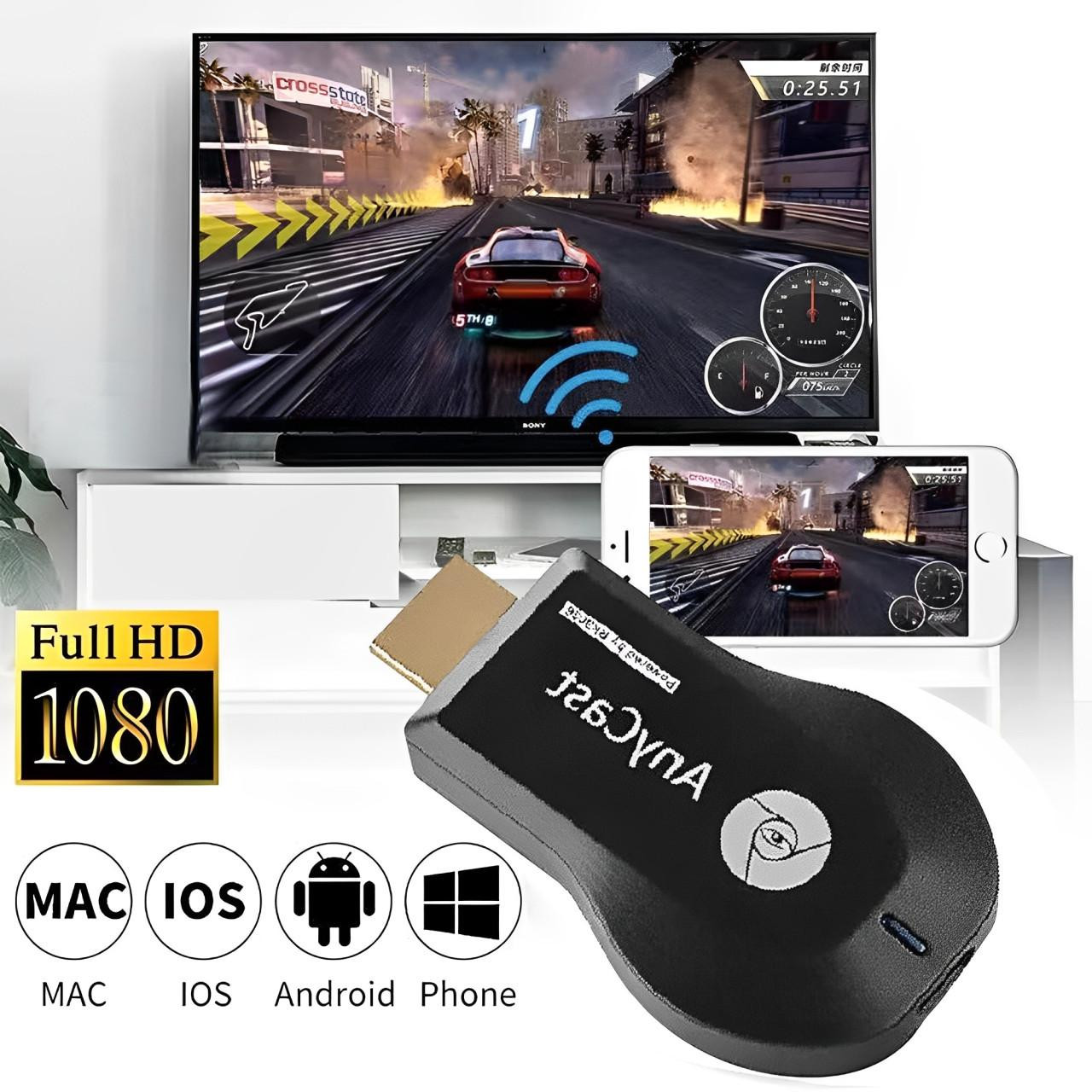 Dongle HDMI Sans Fil 1080P - Compatible Miracast, AirPlay, DLNA - Pour TV, Projecteur, Présentation