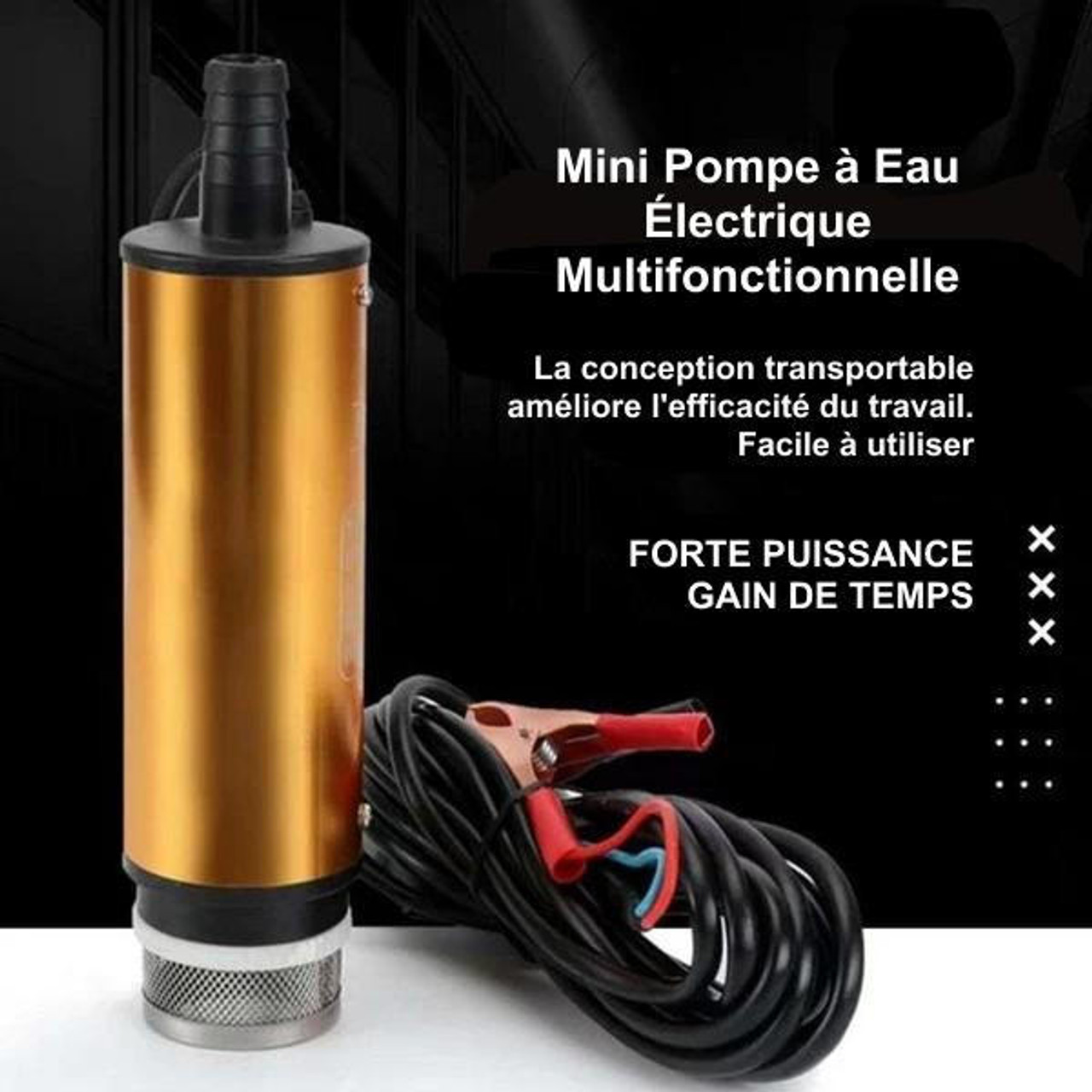 Mini pompe à Air électrique 5000 mAh noir – Evetane