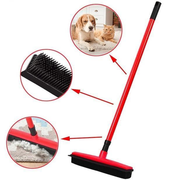 Balai En Caoutchouc Dirt Devil Avec Raclette - 120 Cm - Pour Poils D'Animaux Et Nettoyage Salle De Bain - Intérieur/Extérieur - 13