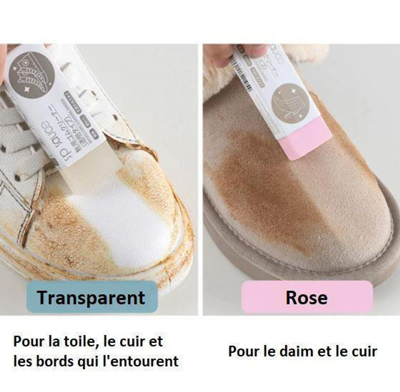 Dww-2pcs Brosse Chaussures Daim Entretien Doux Nettoyage ,brosse De  Nettoyage Pour Vtements+nettoyer La Gomme Chaussures Pour Daim Pour  Nettoyage E