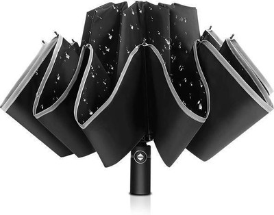 Parapluie Pliant Inverse NC - Ouverture Automatique - Bande Réfléchissante - Coupe-Vent - Compact