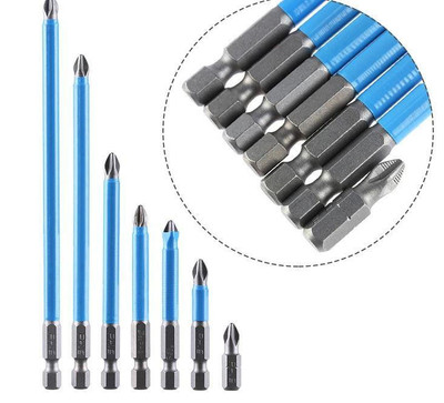 Foret magnétique antidérapant 7pcs Magnétique Ph2 Phillips Bits