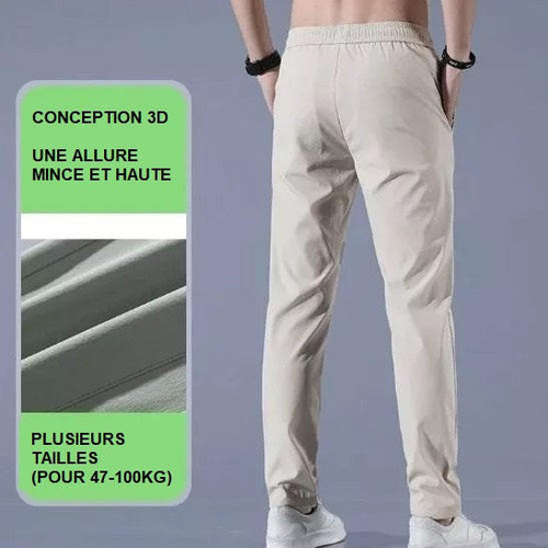 Pantalon Habillé Extensible 4 Sens Homme - Coupe Ajustée Confortable - Sans Repassage