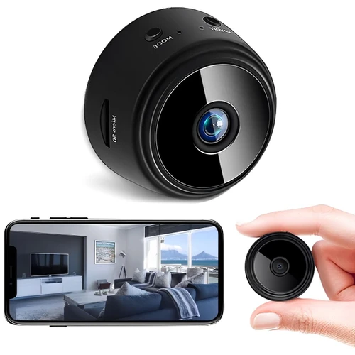 Mini Caméra Espion WiFi 4K - Surveillance Intérieur/extérieur, 80Go, Noir