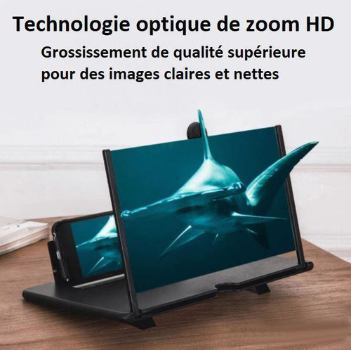 Blumacht Amplificateur Écran Téléphone 18 Pouces - Loupe 3D HD Pliante Anti-Bleue