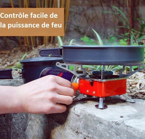 Poêle à Kérosène Portable - Brûleur Antidérapant, Métal Rouge - Pour Camping, Randonnée, Survie - Neuf Sous Emballage