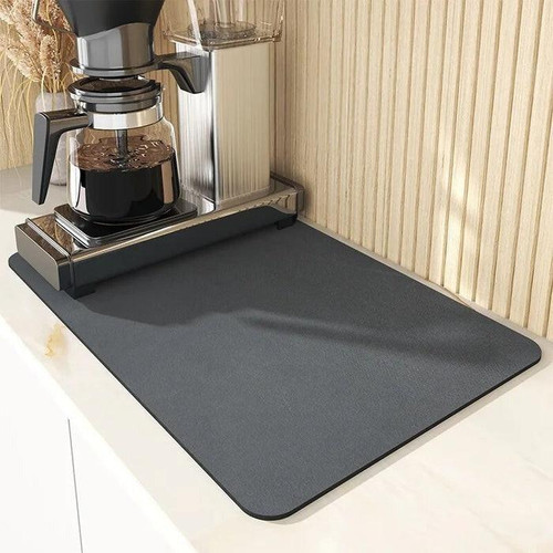 Tapis D'évier En Forme De L - Terre De Diatomée, Antidérapant, Imperméable, 120x45 Cm, Pour Cuisine/salle De Bain