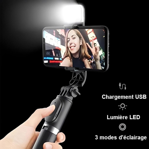 Perche à Selfie Sans Fil 6-en-1 Avec Bluetooth zaxx