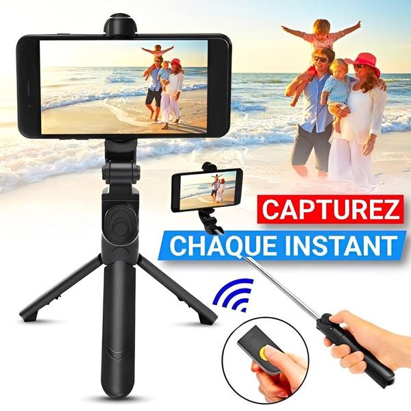 Perche à Selfie Sans Fil 6-en-1 Avec Bluetooth zaxx