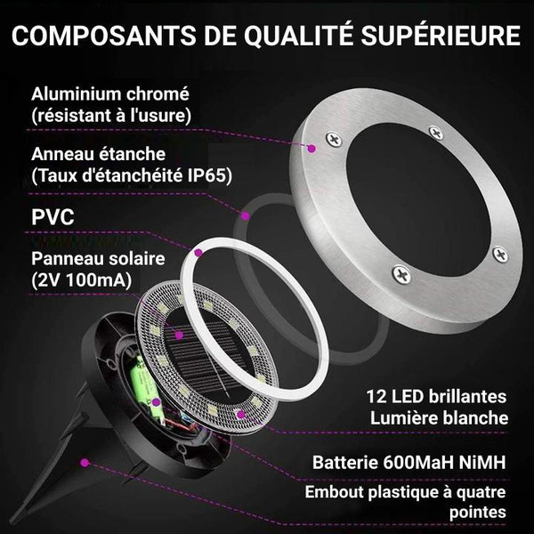 Lampe Solaire LED Exterieure zaxx