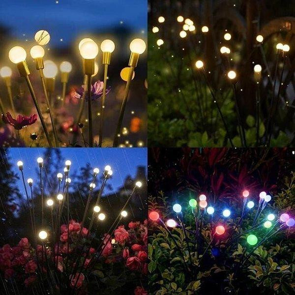 Newtic Lucioles Solaire Jardin, 4 Pièces Lampe Solaire Exterieur