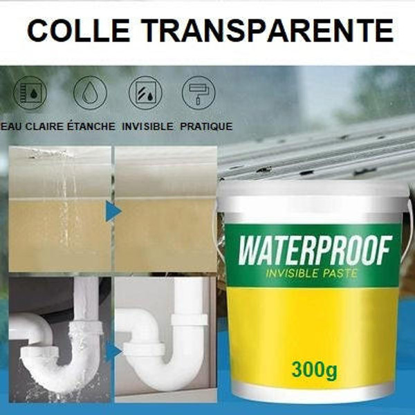 Colle Imperméable Transparente, Einture imperméable transparente, Adhésif  d'étanchéité Super Puissant, Agent Anti-fuite pour Carrelage de Salle de  Bain,Murs Extérieurs et Toits : : Bricolage