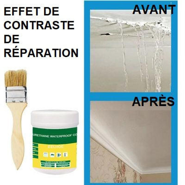 Colle Imperméable Transparente, Einture imperméable transparente, Adhésif d' étanchéité Super Puissant, Agent Anti-fuite pour Carrelage de Salle de  Bain,Murs Extérieurs et Toits : : Bricolage