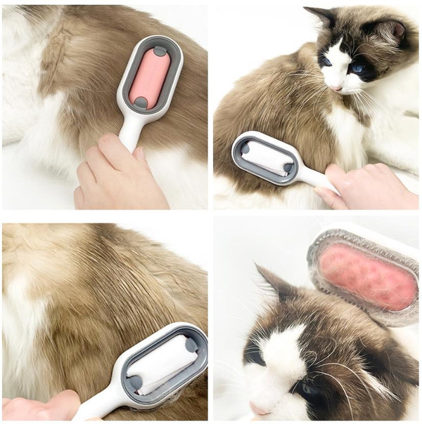 Brosse Autonettoyante Pour Chat Et Chien - Peigne Anti-puces, Dents En Inox, Pour Poils Longs Et Courts