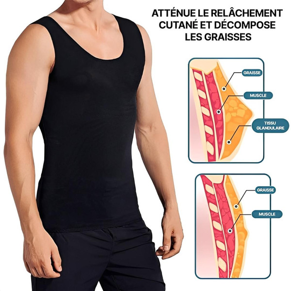 T-Shirt Débardeur De Compression Pour Homme zaxx