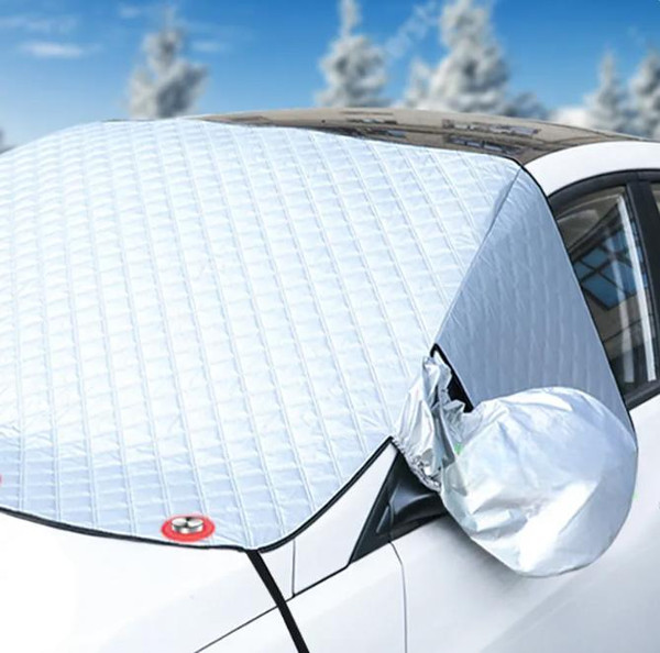 Couverture Pare-Brise Hiver 4 Couches – Protection Anti-Givre, Neige & Glace | Avec Poches Rétroviseurs | Léger & Portable - 11