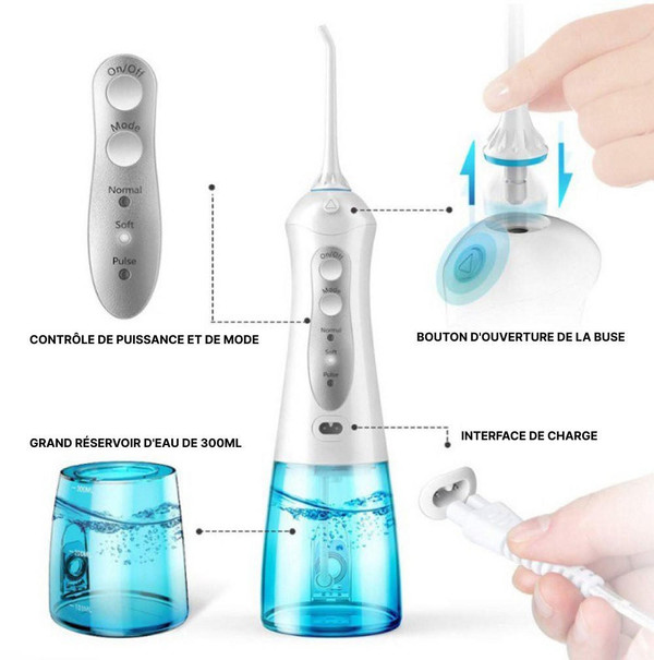 Jet Dentaire Sans Fil - Hydropulse™ Jet Dentaire Sans Fil - Hydropulse™ zaxx