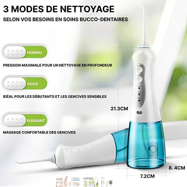 Jet Dentaire Sans Fil - Hydropulse™ Jet Dentaire Sans Fil - Hydropulse™ zaxx