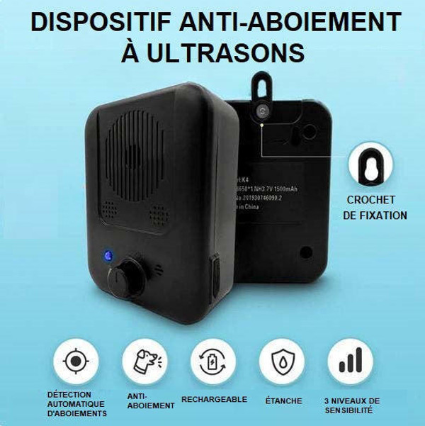 Anti Aboiement Chien Dissuasion et Sifflet Ultrason Chien,Ultrasonique  Dispositif Chien à Fréquence Variable,Remplissage d'USB 2 en 1  Anti-aboiement Chien,Dispositifs de Contrôle de la