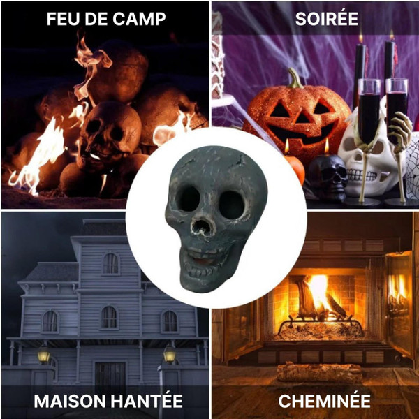 Crâne en Feu Pour Halloween zaxx