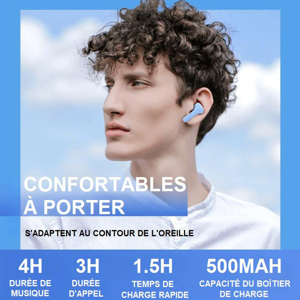 Écouteurs Sans Fil Bluetooth Pour iPhone Et Android zaxx