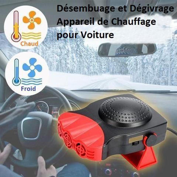 Ventilateur d'air chaud de voiture portable Chauffage de voiture chauffage  de fenêtre électrique Dégivrage et élimination du brouillard pour voiture