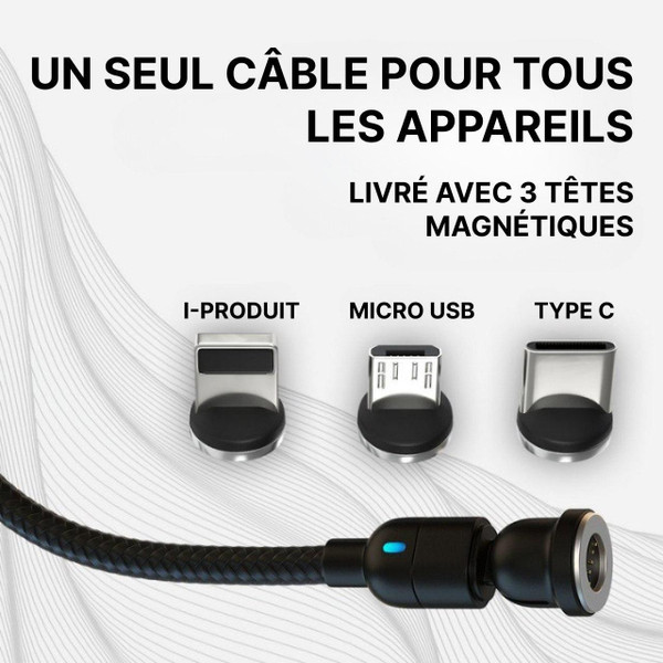 Câble Chargeur USB C - Lightning - Micro USB - 3-en-1 Câble Chargeur USB C - Lightning - Micro USB - 3-en-1 zaxx
