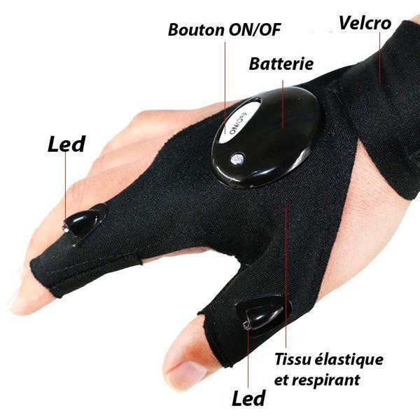 Gants Lampe de Poche LED zaxx