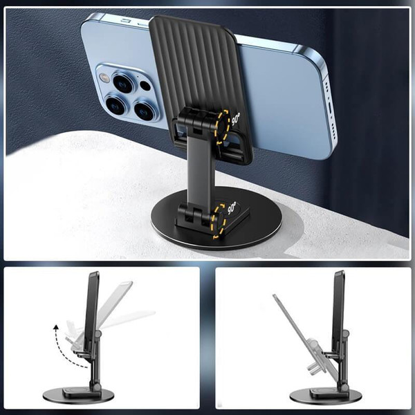 Support Téléphone et Tablette - Réglable, Rotatif & Alliage d'Aluminium Support Téléphone et Tablette - Réglable, Rotatif & Alliage d'Aluminium zaxx