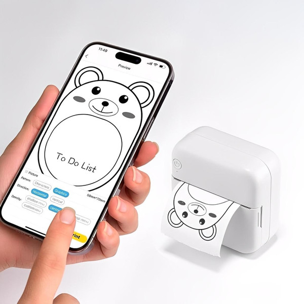 Mini Imprimante Thermique Portable zaxx