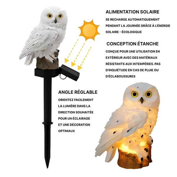 Lampe Chouette Solaire Étanche - Décoration Halloween Lampe Chouette Solaire Étanche - Décoration Halloween zaxx
