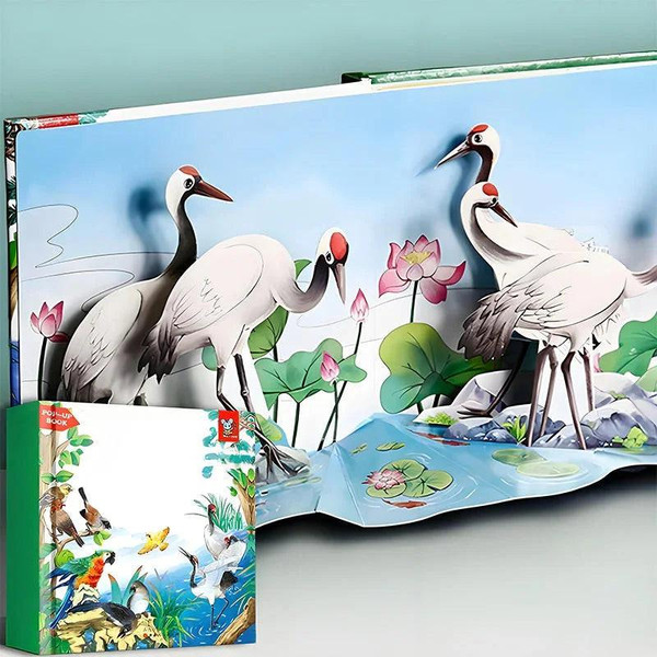 Livre Pop-Up Animaux En 3D Pour Enfant zaxx