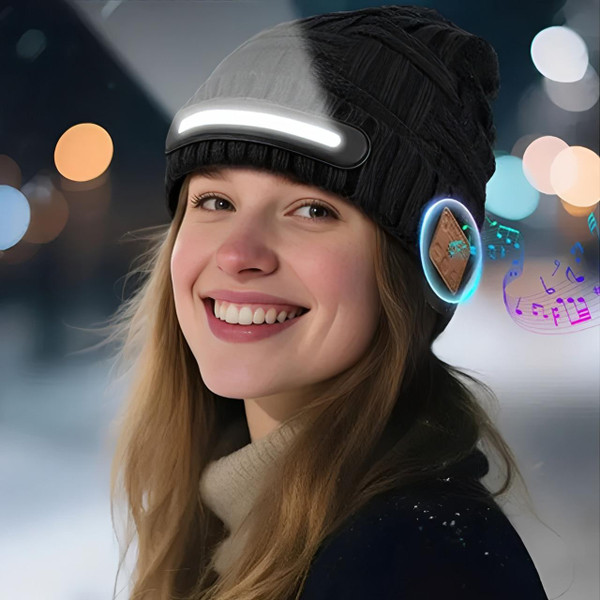 Bonnet Bluetooth Avec Led - Lampe Frontale zaxx