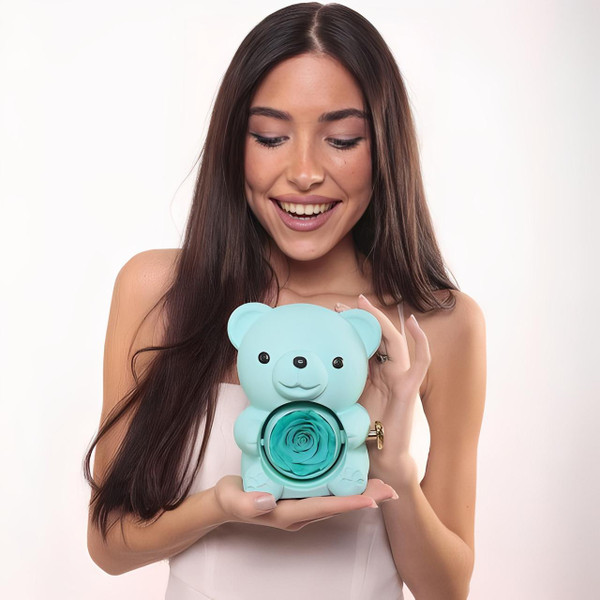 Ours Rose Eternelle Avec Collier Coeur zaxx