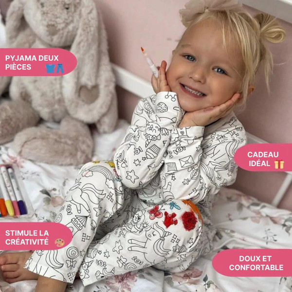 Pyjama À Colorier Enfant (3-8 Ans) zaxx