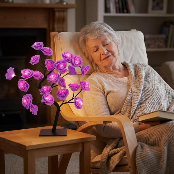 Veilleuse Fleurs De Rose Led zaxx