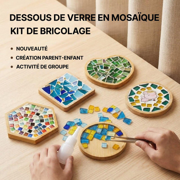 Kit Créatif Mosaïque Dessous De Verre Enfant zaxx