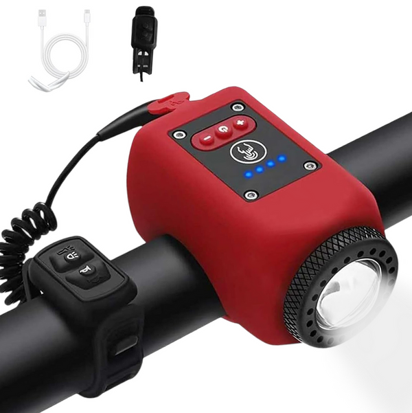 Phare Pour Vélo Avec Klaxon Rechargeable zaxx