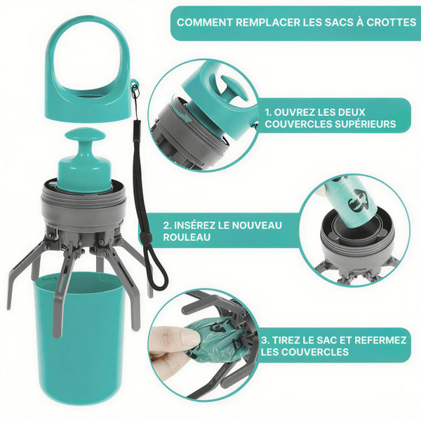 Ramasse-Crottes Pour Chien Portable zaxx