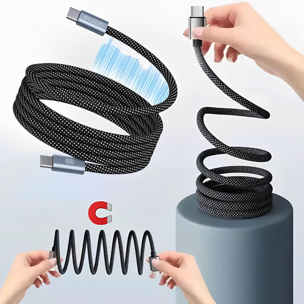 Câble Charge Rapide Magnétique USB-C Tressé zaxx