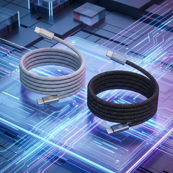 Câble Charge Rapide Magnétique USB-C Tressé zaxx