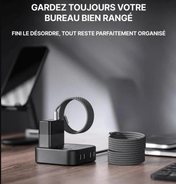 Câble Charge Rapide Magnétique USB-C Tressé zaxx